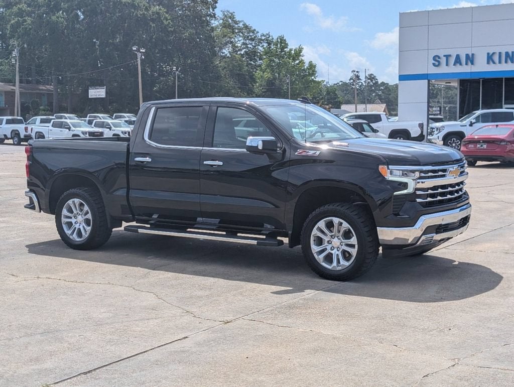 2022 Chevrolet Silverado 1500 LTZ in Black — front three-quarter view