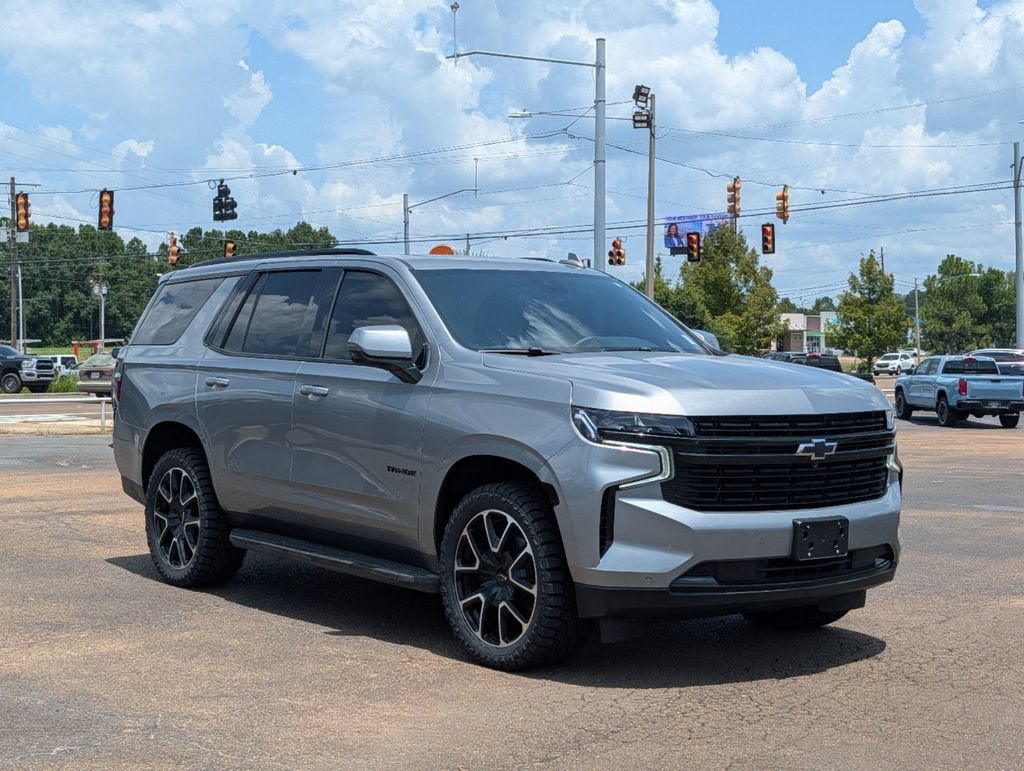 2023 Chevrolet Tahoe RST in Sterling Gray Metallic — front three-quarter view